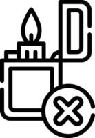 A black and white image of a lighter and a cigarette vector