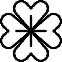 A four leaf clover symbol is shown in black and white vector