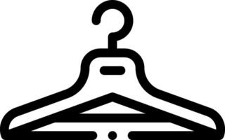 A black and white image of a hanger vector