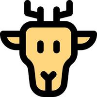 A deer head icon with horns vector