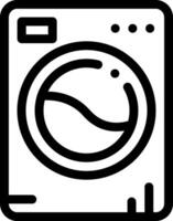 A black and white image of a washing machine vector