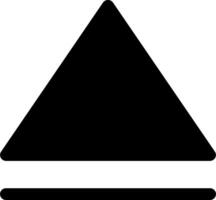A triangle with a black background and a white background vector
