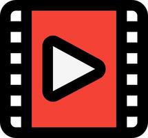 A red and white player icon vector
