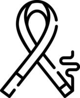 A cigarette and ribbon symbol vector