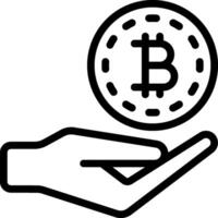 Bitcoin icon illustration vector
