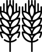 Two wheat ears on a white background vector