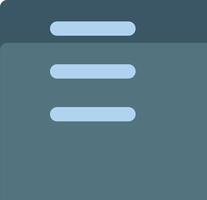 A blue button with three lines on it vector