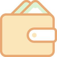 An open wallet with money inside vector