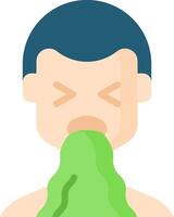 A man with green slime on his face vector