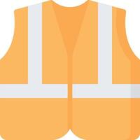 An orange vest with white stripes on it vector