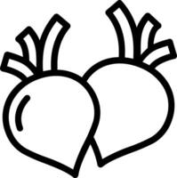 Two beets on a white background vector