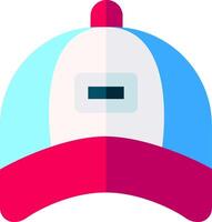 A cap with a blue and pink band on it vector