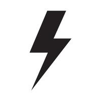 A black and white lightning bolt icon on a white background vector