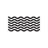 A black and white wave pattern on a white background vector
