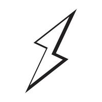A black and white drawing of a lightning bolt vector