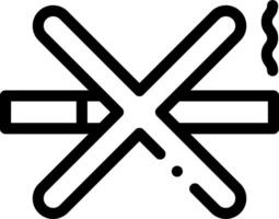 A black and white cross with a cigarette in it vector