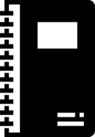 A black and white notebook icon vector