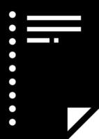 A black and white icon of a folder vector