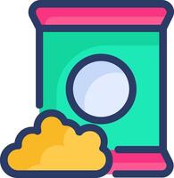 A bag of flour with a yellow cloud vector