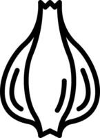 A garlic bulb icon on a white background vector