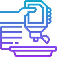A hand pouring liquid into a container vector