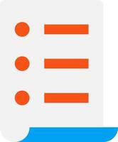 A checklist icon with three lines vector