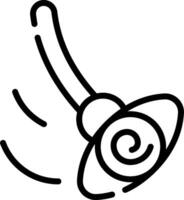 A black and white drawing of a spiral vector