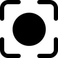 A black and white square with a circle in the center vector