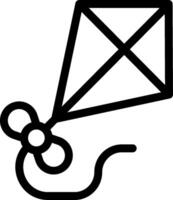 A black and white kite with a bow vector