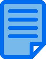 A blue square icon with a note in it vector