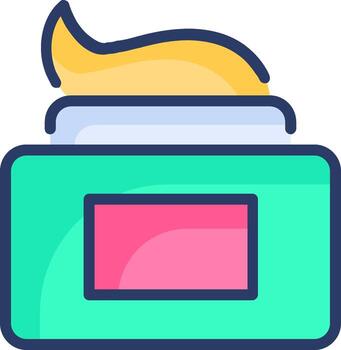 A container with a yellow flame on top vector