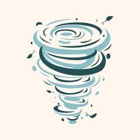 Tornado shape Illustration. Hurricane hand drawn design cartoon element template vector