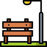 Park bench icon illustration vector