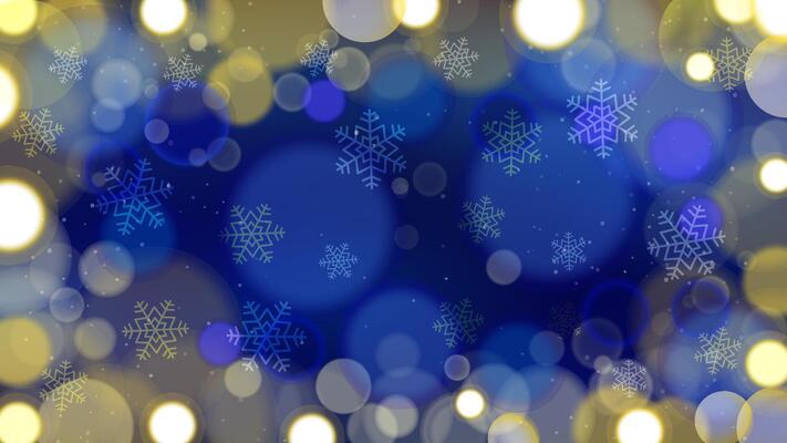 Christmas lights with snowflakes on sparkling background