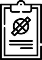 A clipboard with a no smoking sign on it vector