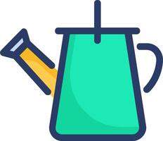 A green watering can icon on a white background vector
