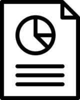 A paper document with a pie chart on it vector