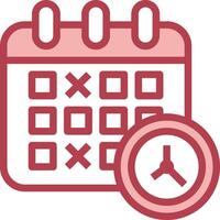 A calendar and clock icon vector