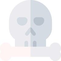 A skull and bone with a cross in the middle vector
