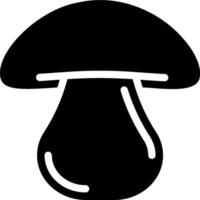 A black and white mushroom icon on a white background vector