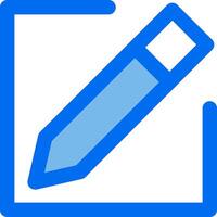 A blue pen in a square box vector