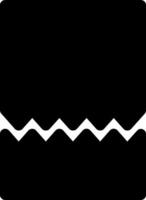 A black and white icon of a wave vector