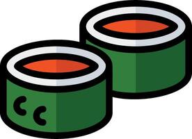 Two cans of soup with a red lid vector