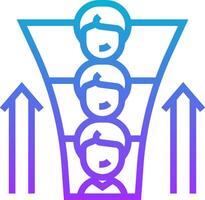 A funnel with three people in it vector