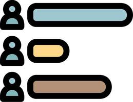 A group of people with different colors and shapes vector