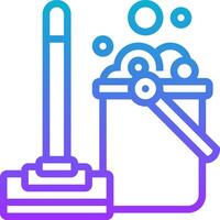 A vacuum cleaner and bucket with soap vector