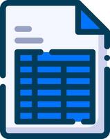 A document icon with a blue background vector