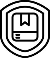 A black and white icon of a book in a shield vector