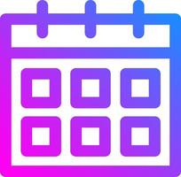 A calendar icon with squares on it vector