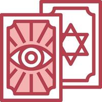 A card with an eye and a star of david vector